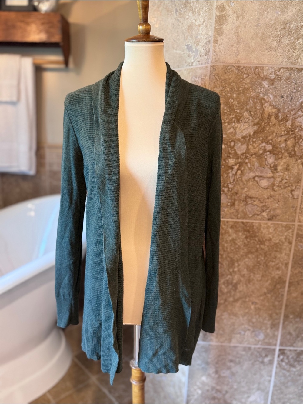 GAP Open-Front Cardigan in Forest Green size medium